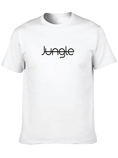 Black Jungle Print Crew Neck T-Shirt