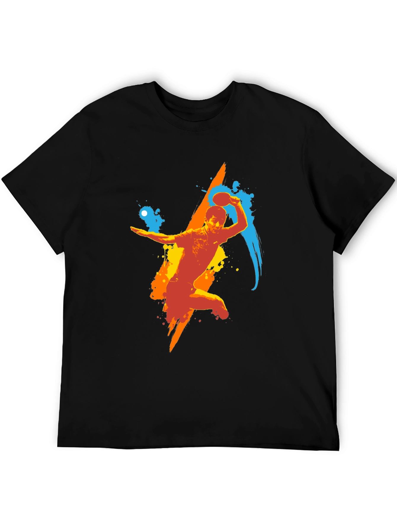 Dynamic Ping Pong Player Graphic T-Shirt