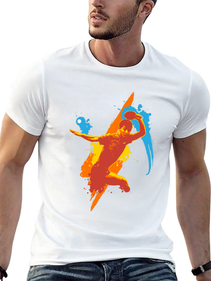 Dynamic Ping Pong Player Graphic T-Shirt