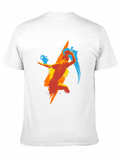 Dynamic Ping Pong Player Graphic T-Shirt
