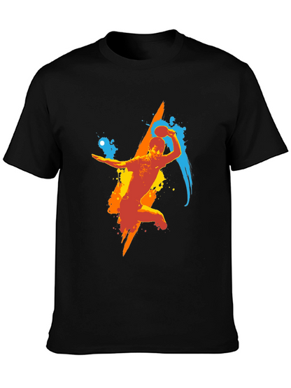 Dynamic Ping Pong Player Graphic T-Shirt
