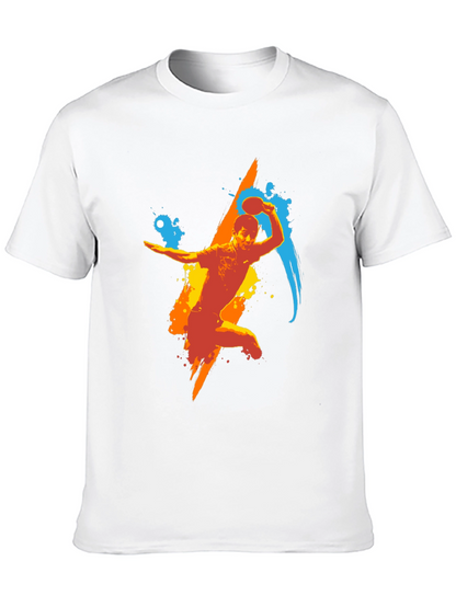 Dynamic Ping Pong Player Graphic T-Shirt