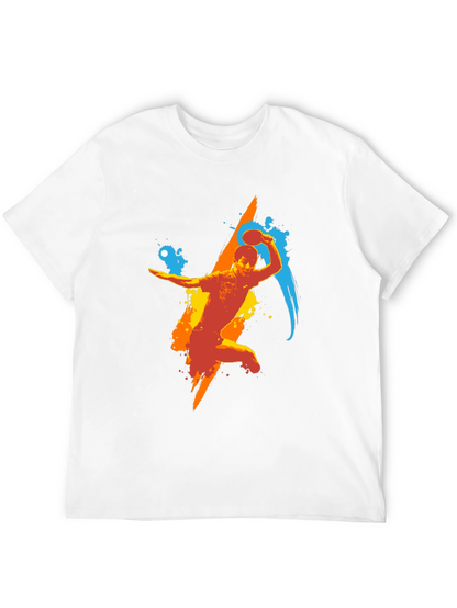 Dynamic Ping Pong Player Graphic T-Shirt