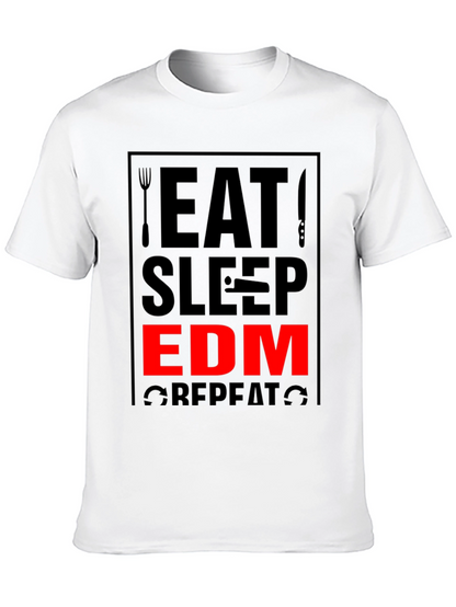 Eat Sleep EDM Repeat Black Graphic Tee