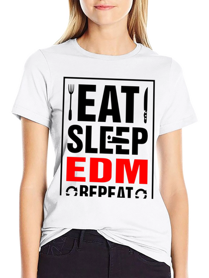 Eat Sleep EDM Repeat Black Graphic Tee