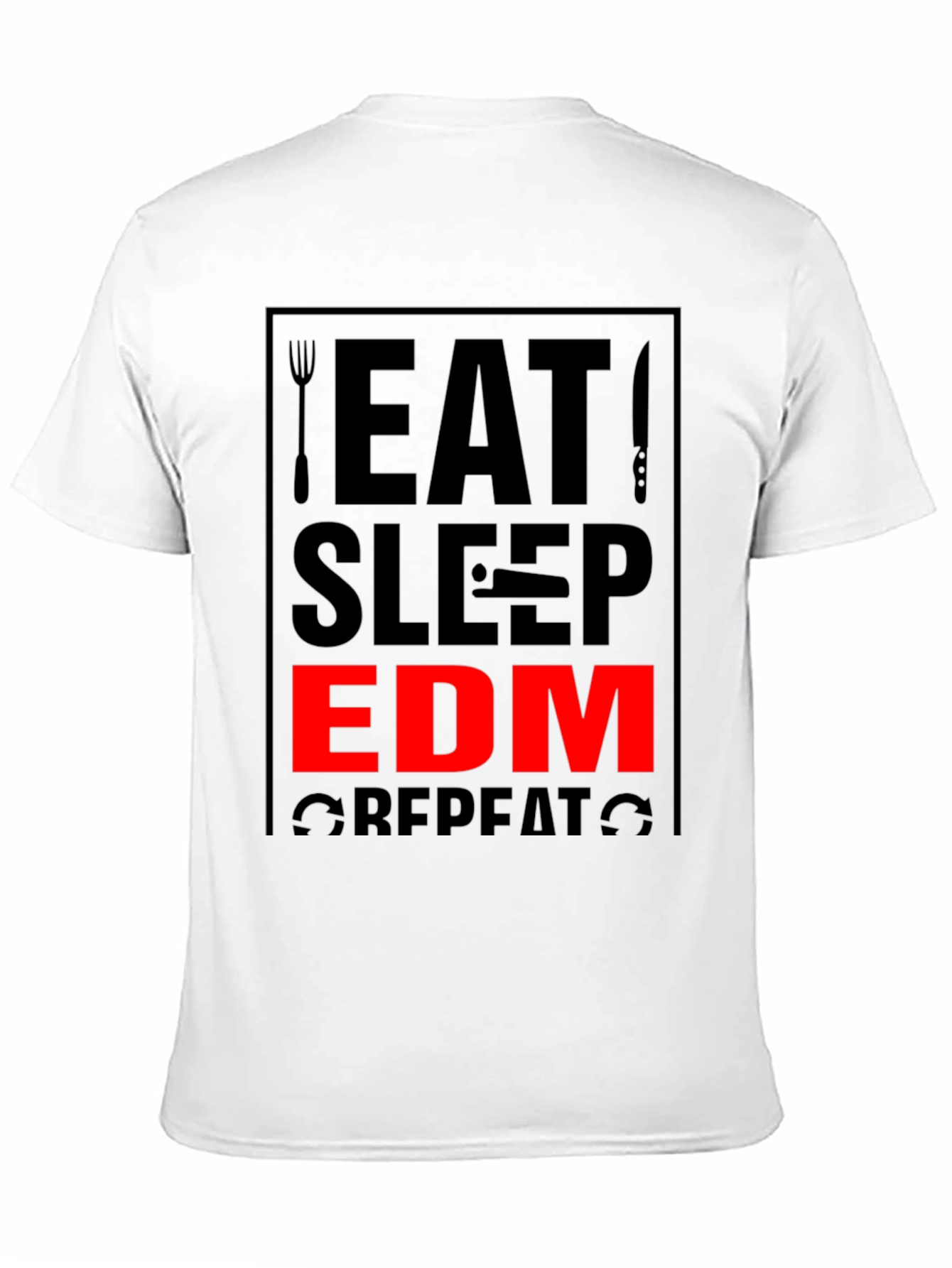 Eat Sleep EDM Repeat Black Graphic Tee