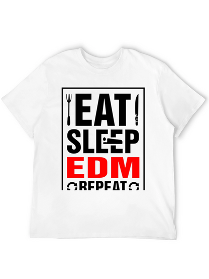 Eat Sleep EDM Repeat Black Graphic Tee