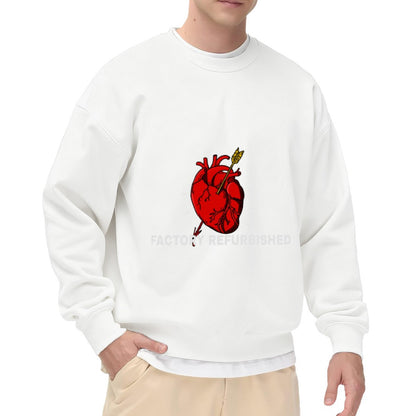Quirky “Factory Refurbished” Heart Graphic Crewneck