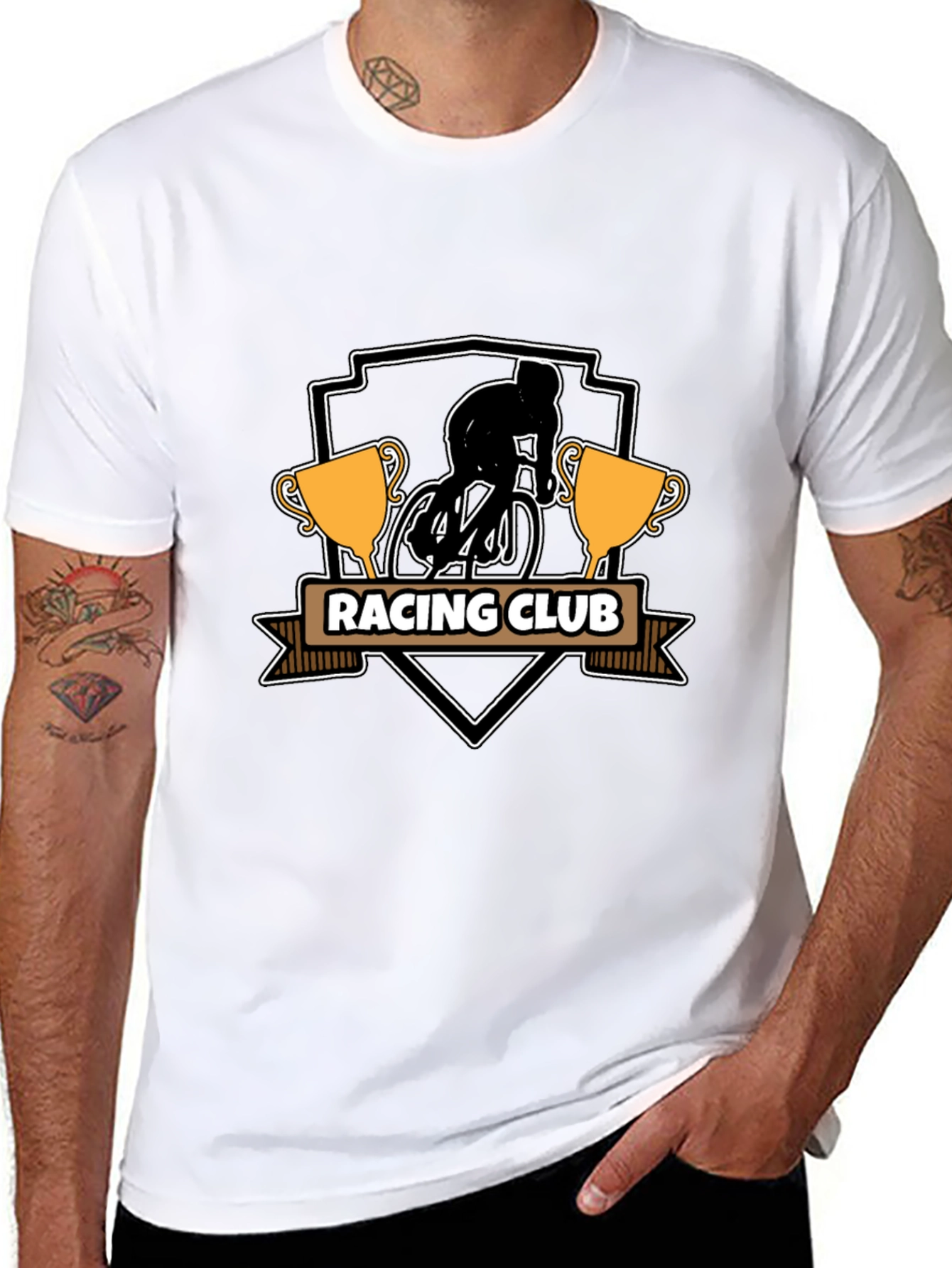 Racing Club T-Shirt - Cyclist Design