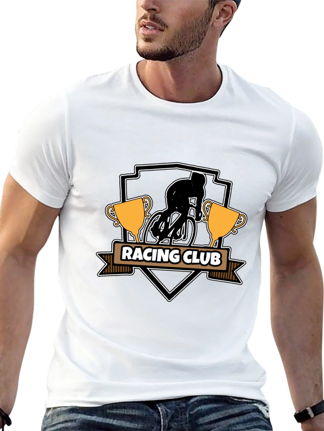 Racing Club T-Shirt - Cyclist Design
