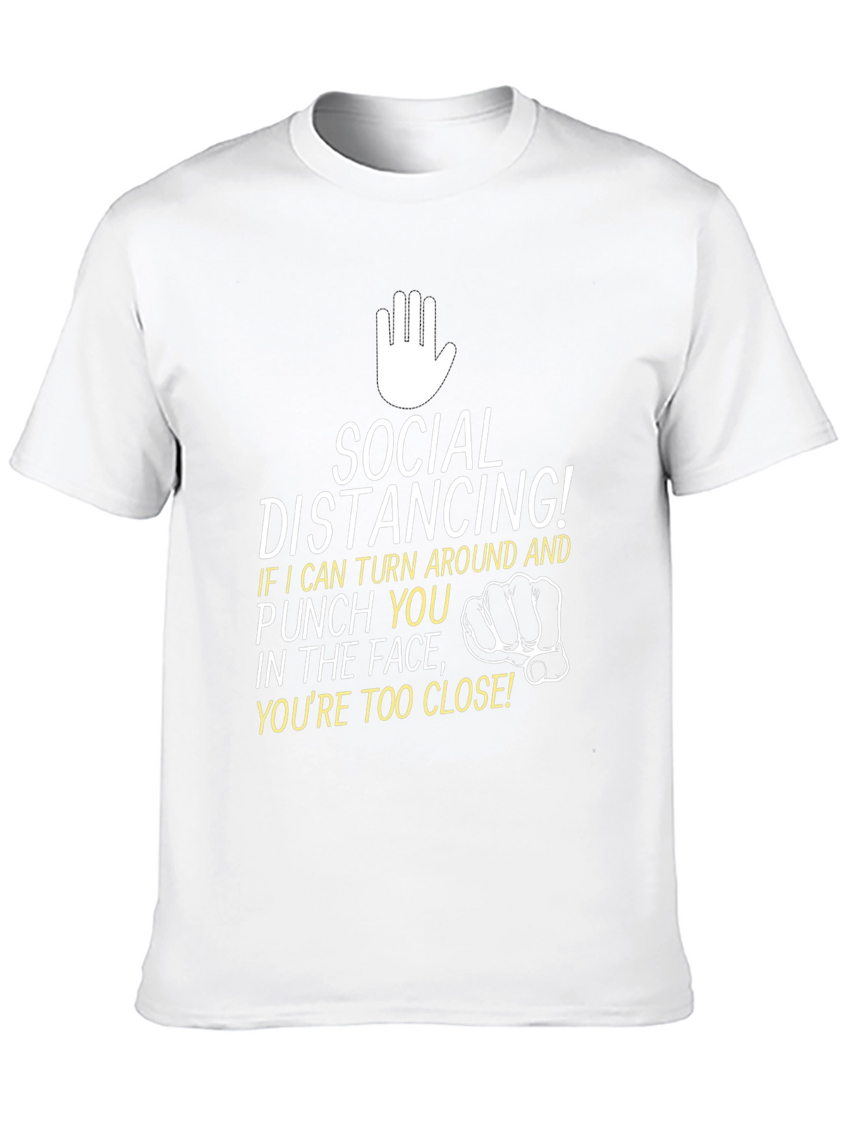 Social Distancing Punch Graphic T-Shirt