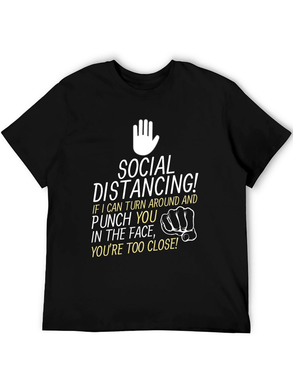 Social Distancing Punch Graphic T-Shirt