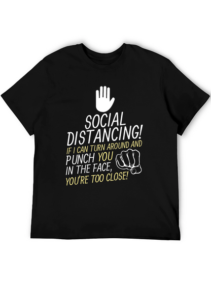 Social Distancing Punch Graphic T-Shirt