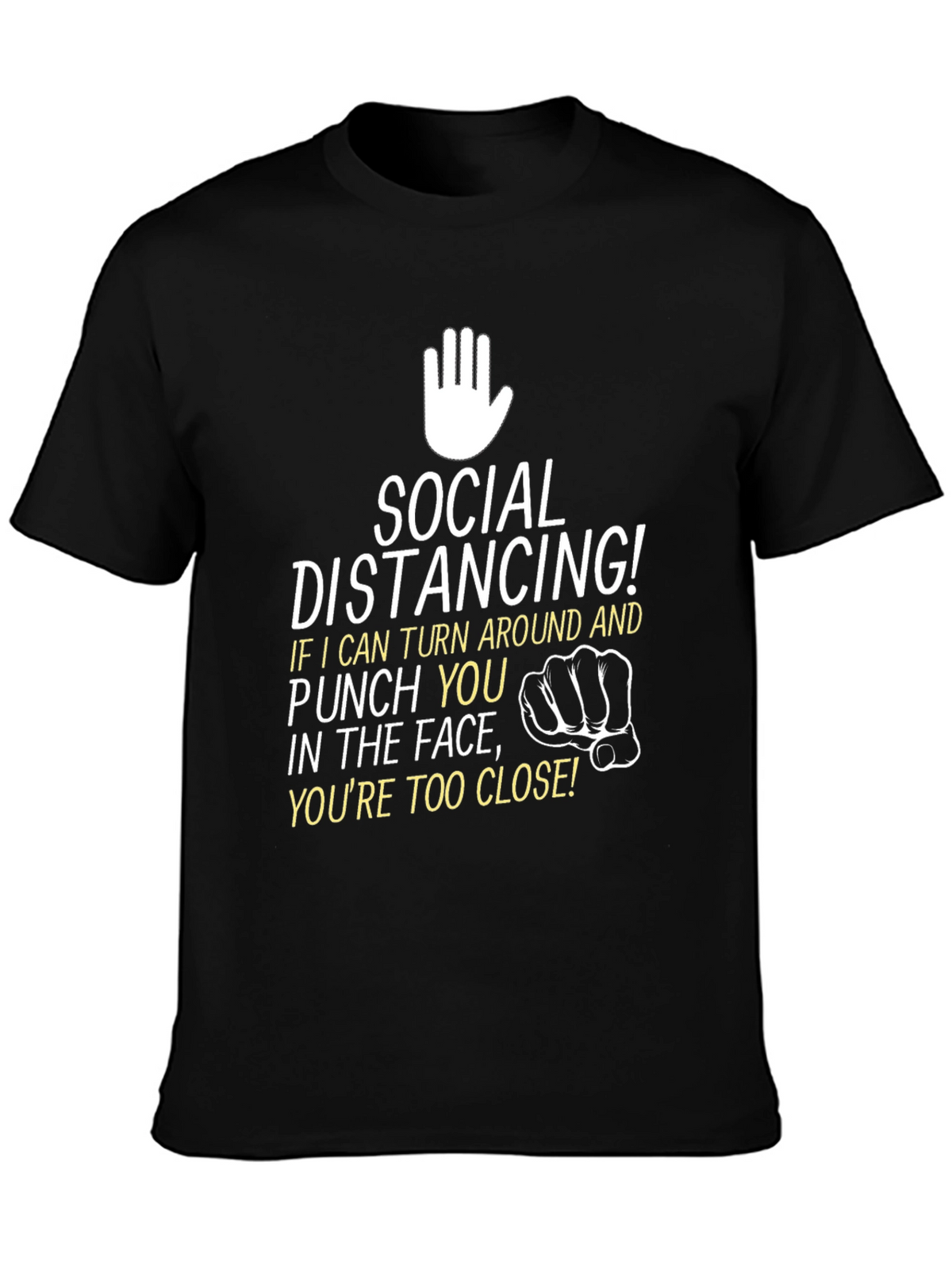 Social Distancing Punch Graphic T-Shirt
