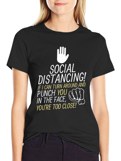 Social Distancing Punch Graphic T-Shirt
