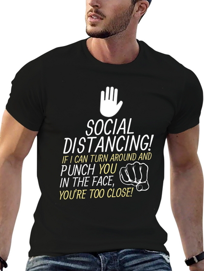 Social Distancing Punch Graphic T-Shirt