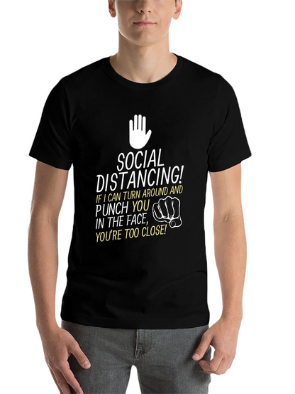 Social Distancing Punch Graphic T-Shirt