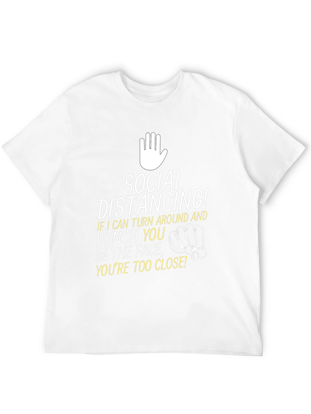 Social Distancing Punch Graphic T-Shirt
