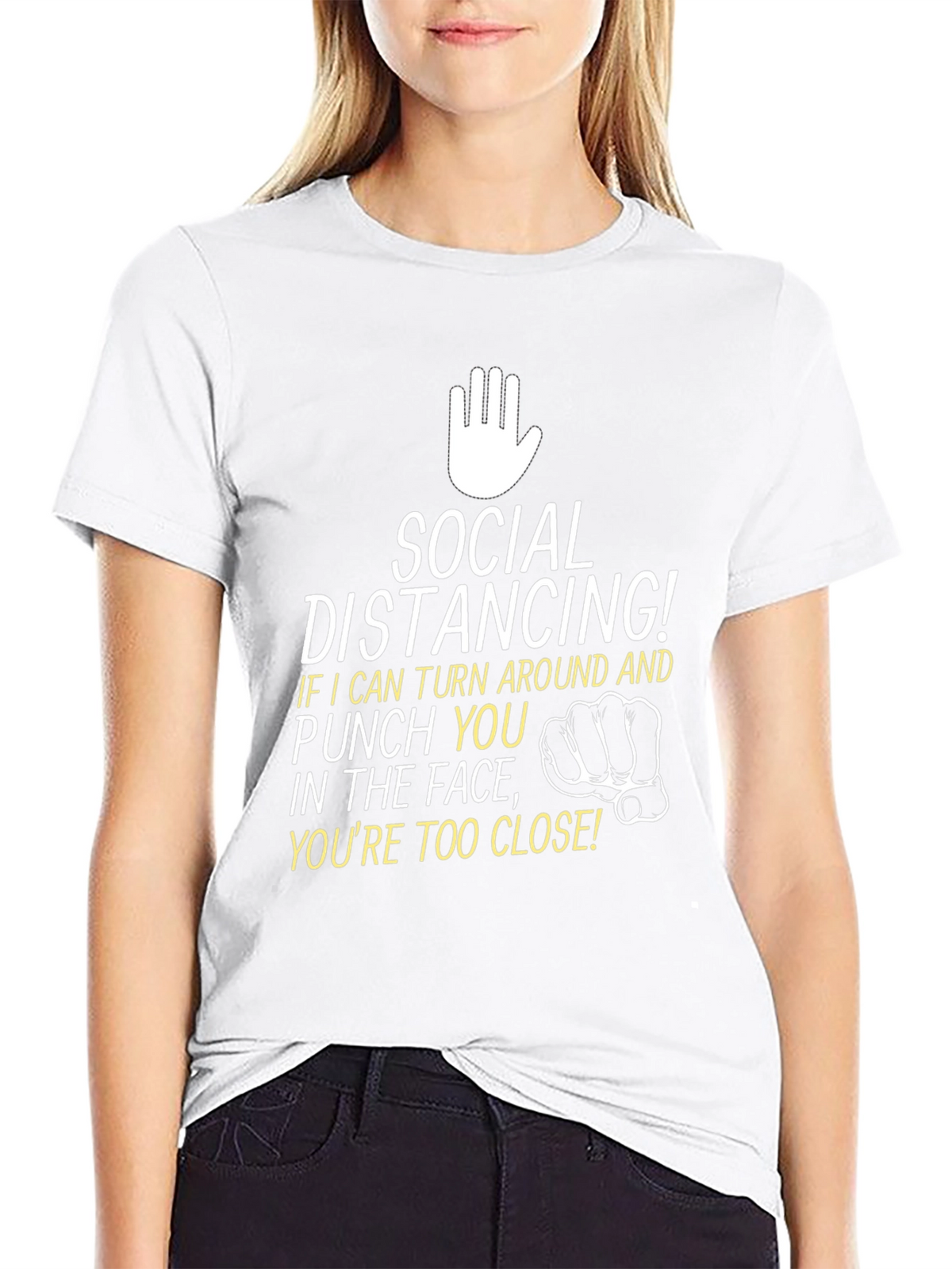 Social Distancing Punch Graphic T-Shirt