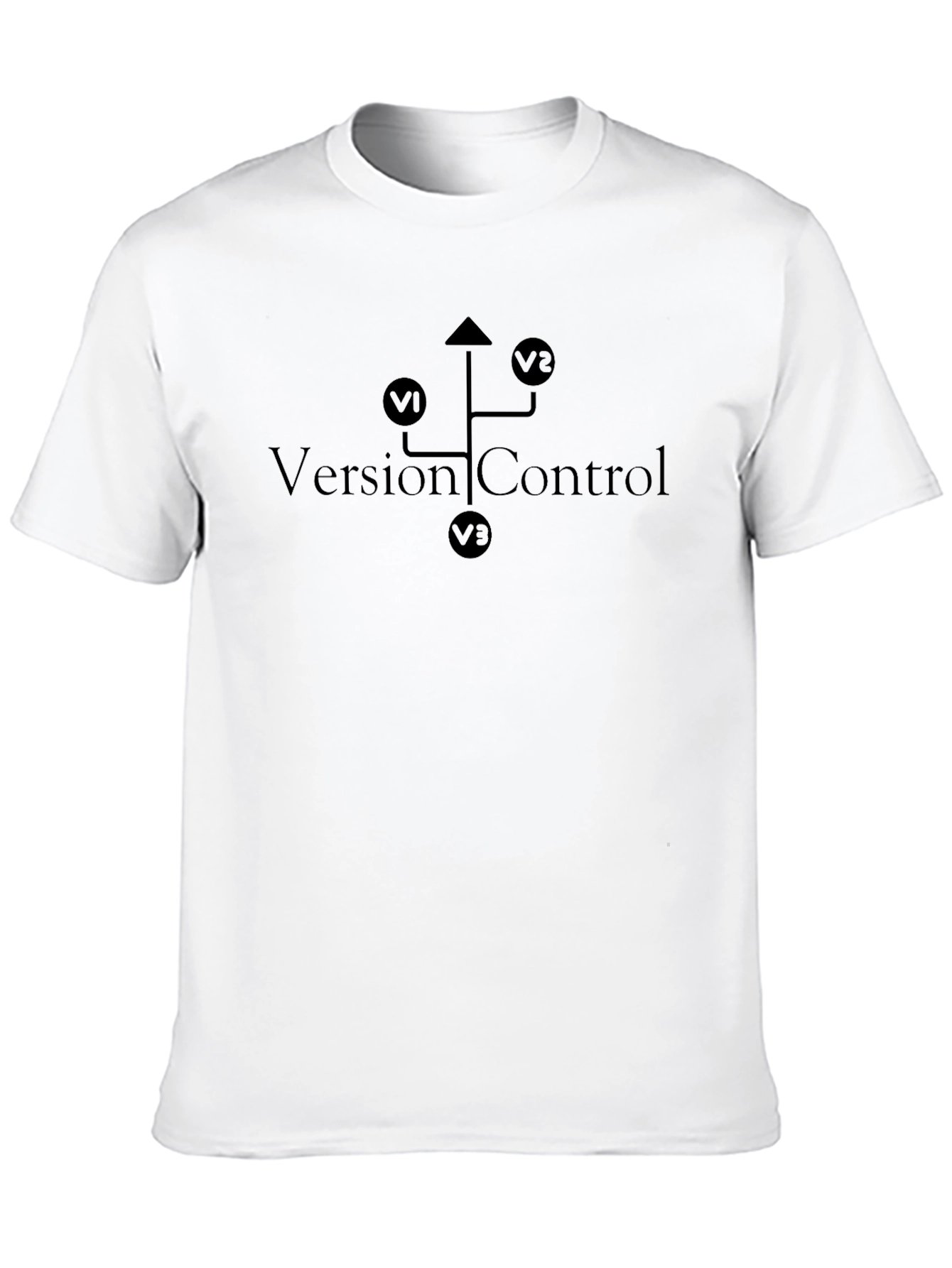 Version Control Black T-Shirt for Developers