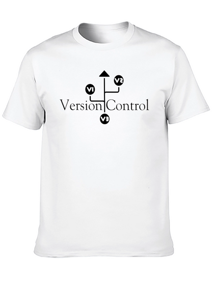 Version Control Black T-Shirt for Developers