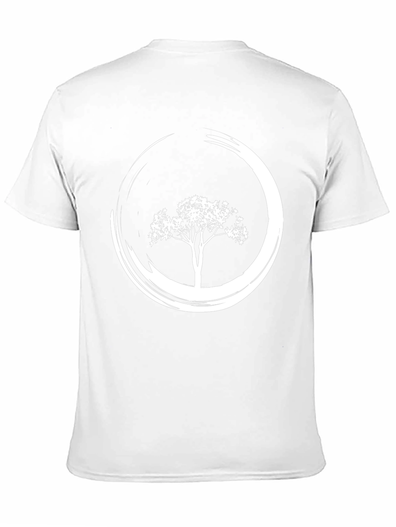 Zen Tree Black T-Shirt - Circular Design