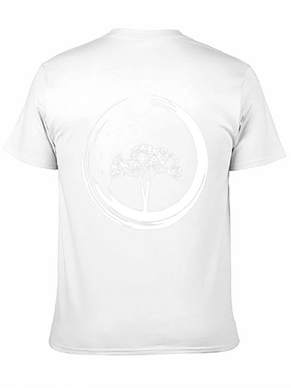 Zen Tree Black T-Shirt - Circular Design