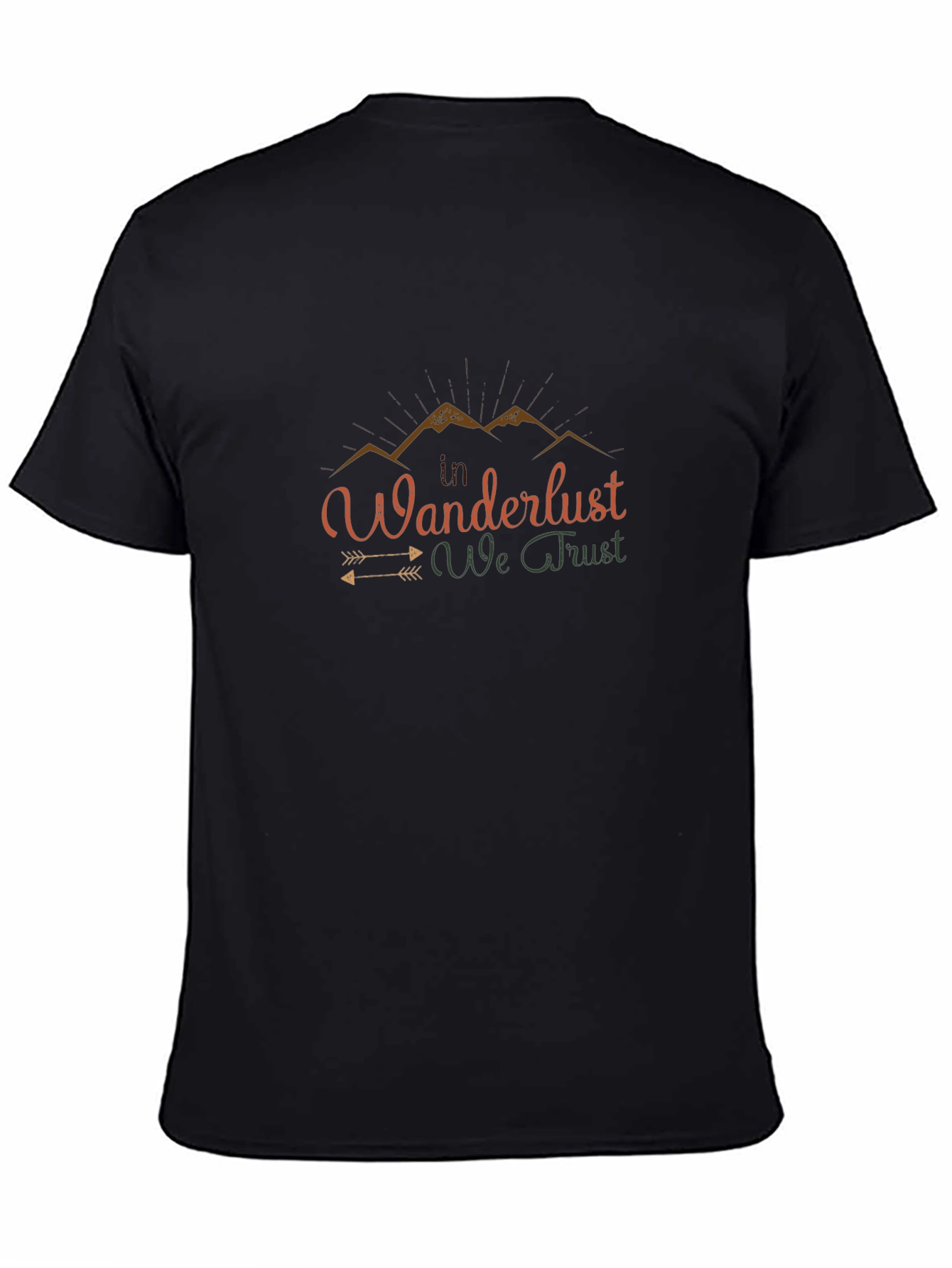 Wanderlust Graphic Tee - Black Short Sleeve