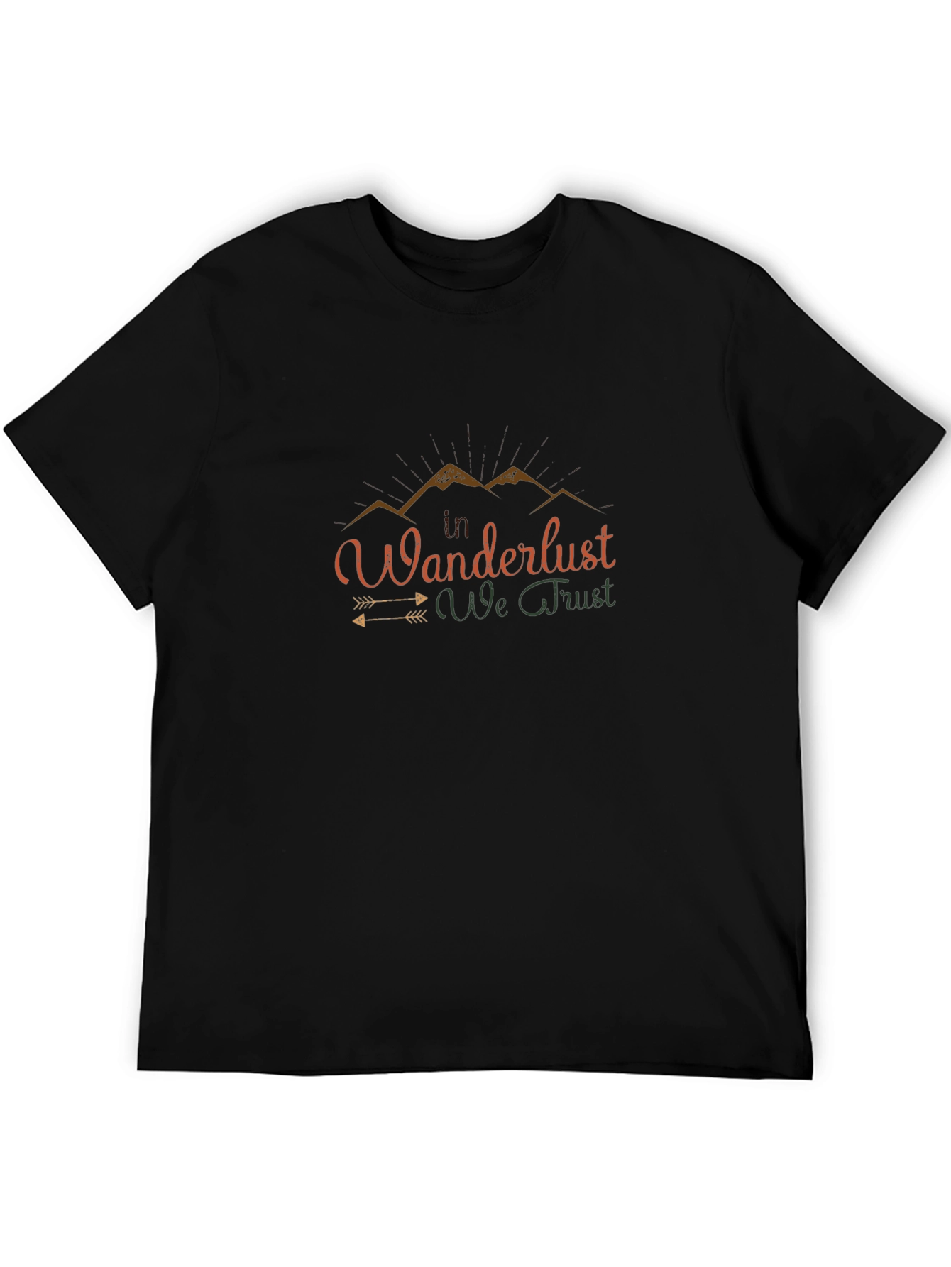 Wanderlust Graphic Tee - Black Short Sleeve
