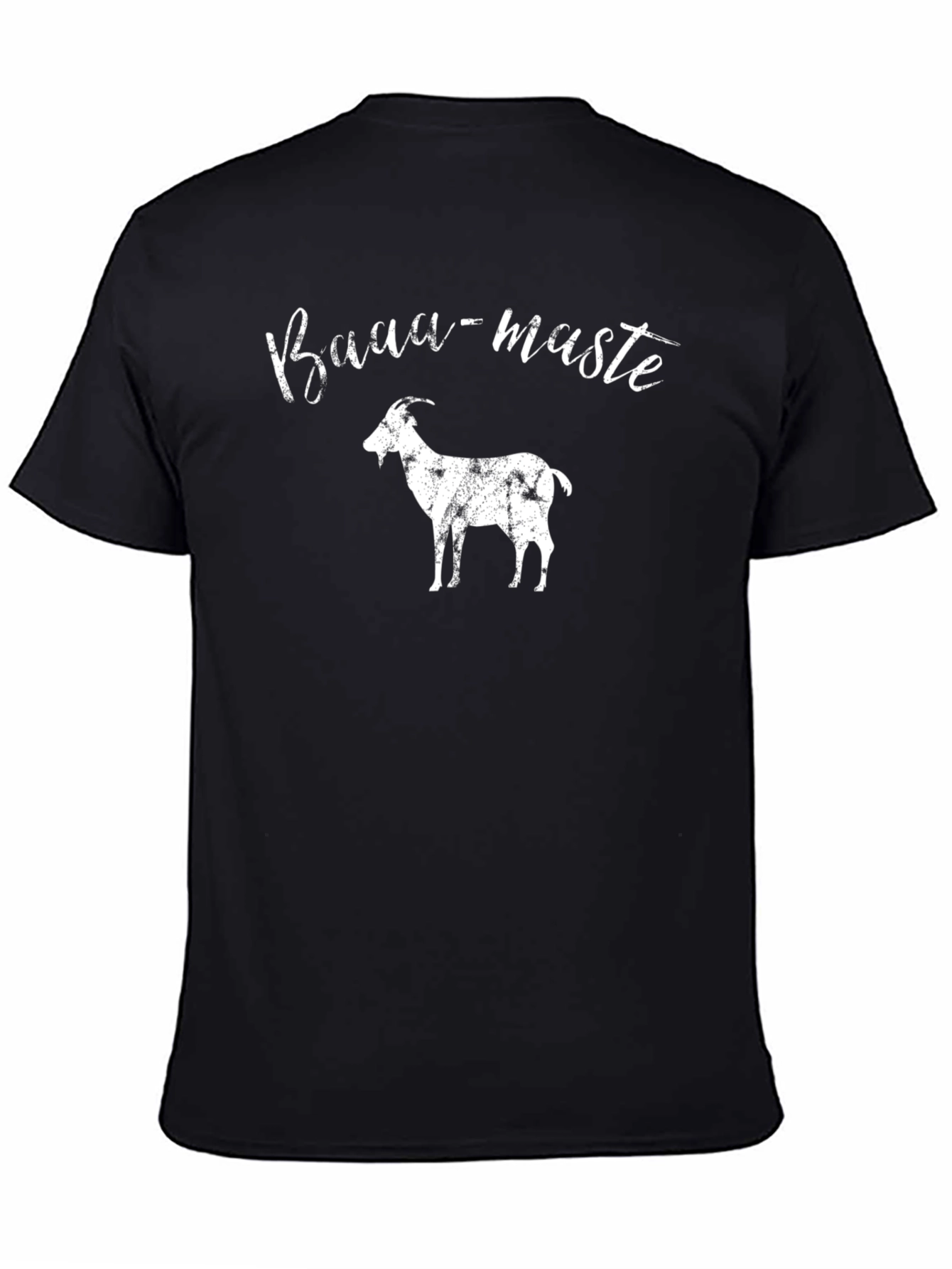 Baaa-maste Goat Graphic Black T-Shirt