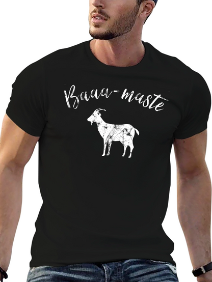 Baaa-maste Goat Graphic Black T-Shirt