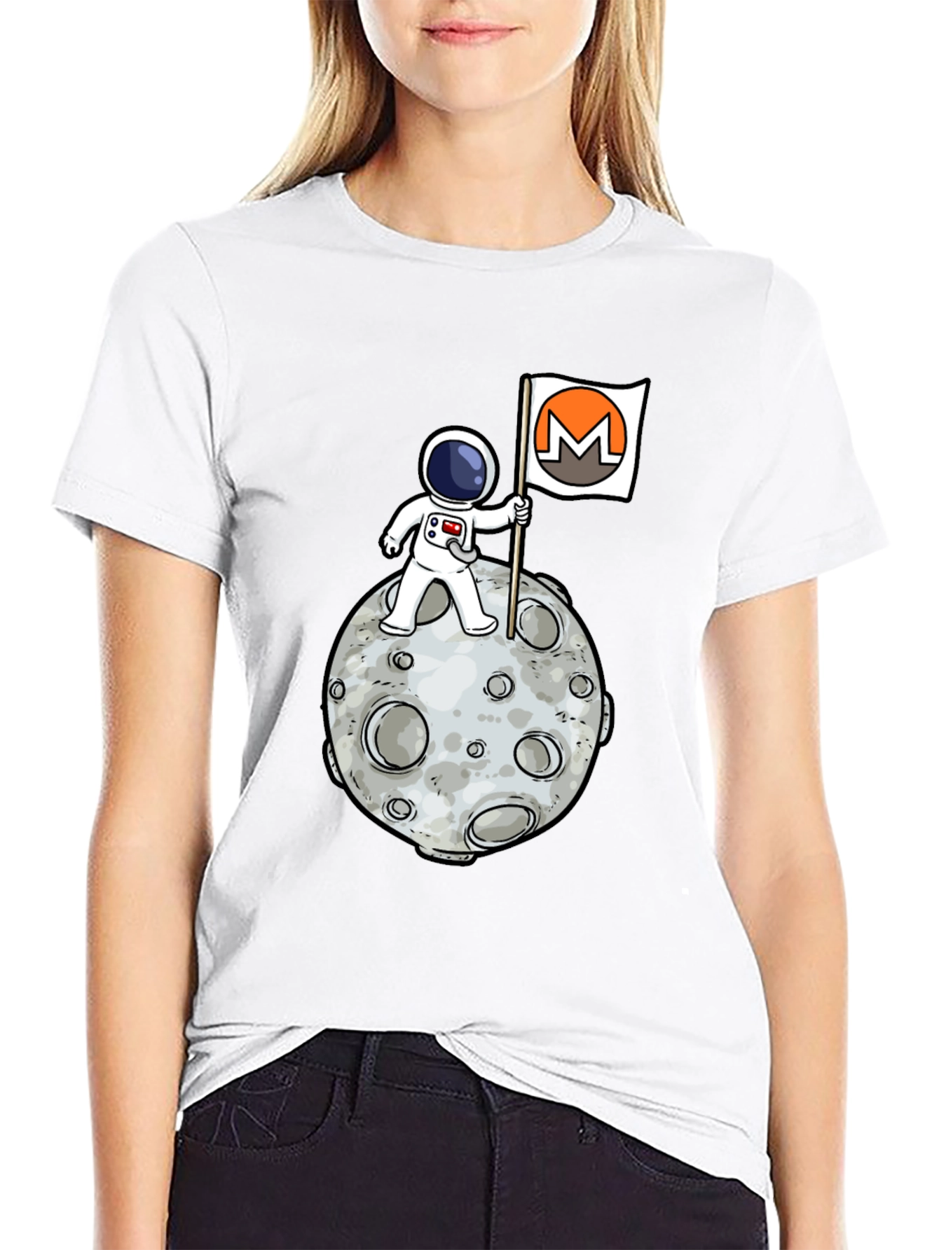 Monero Moon Landing T-Shirt - Crypto Astronaut