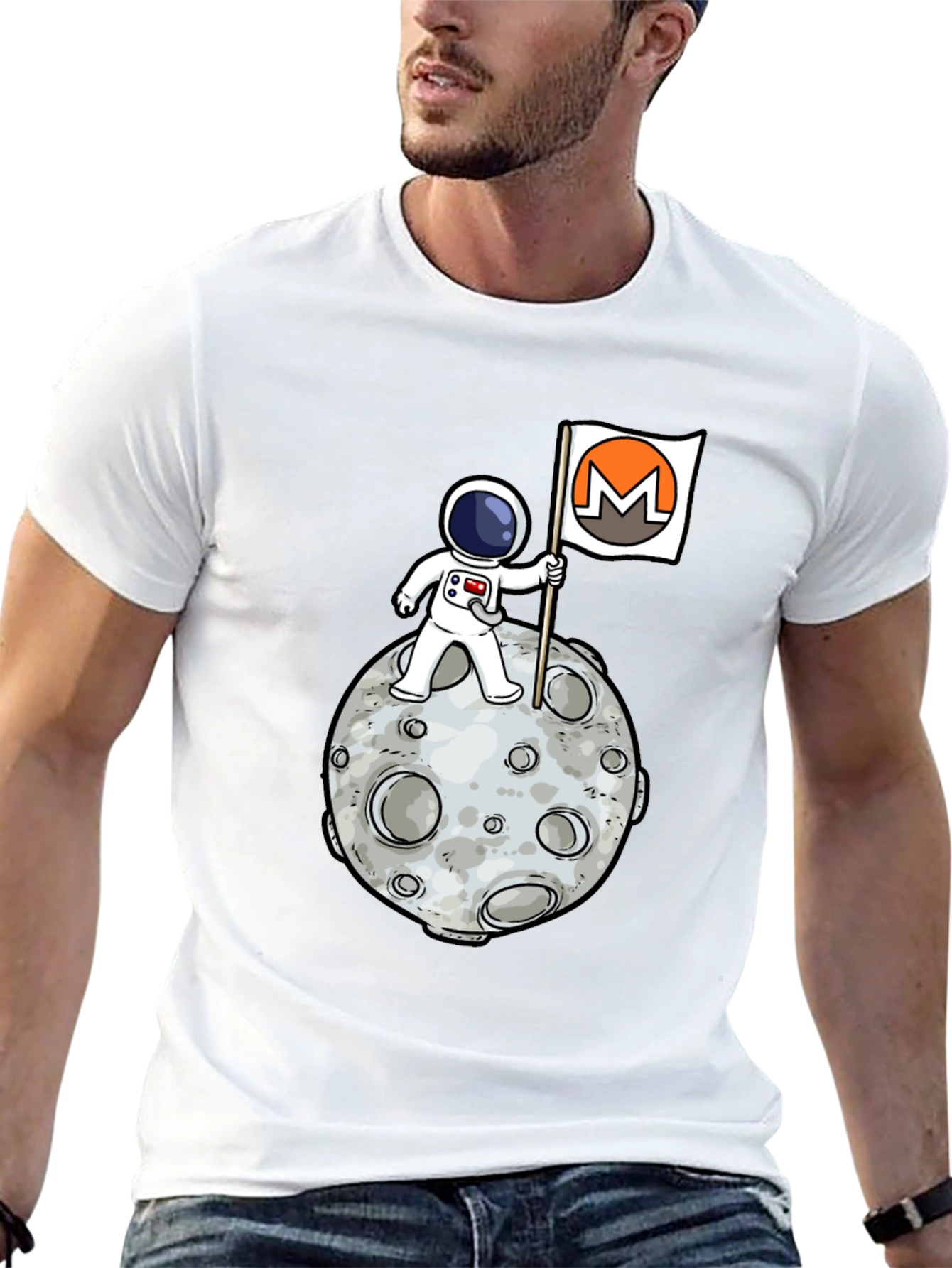 Monero Moon Landing T-Shirt - Crypto Astronaut