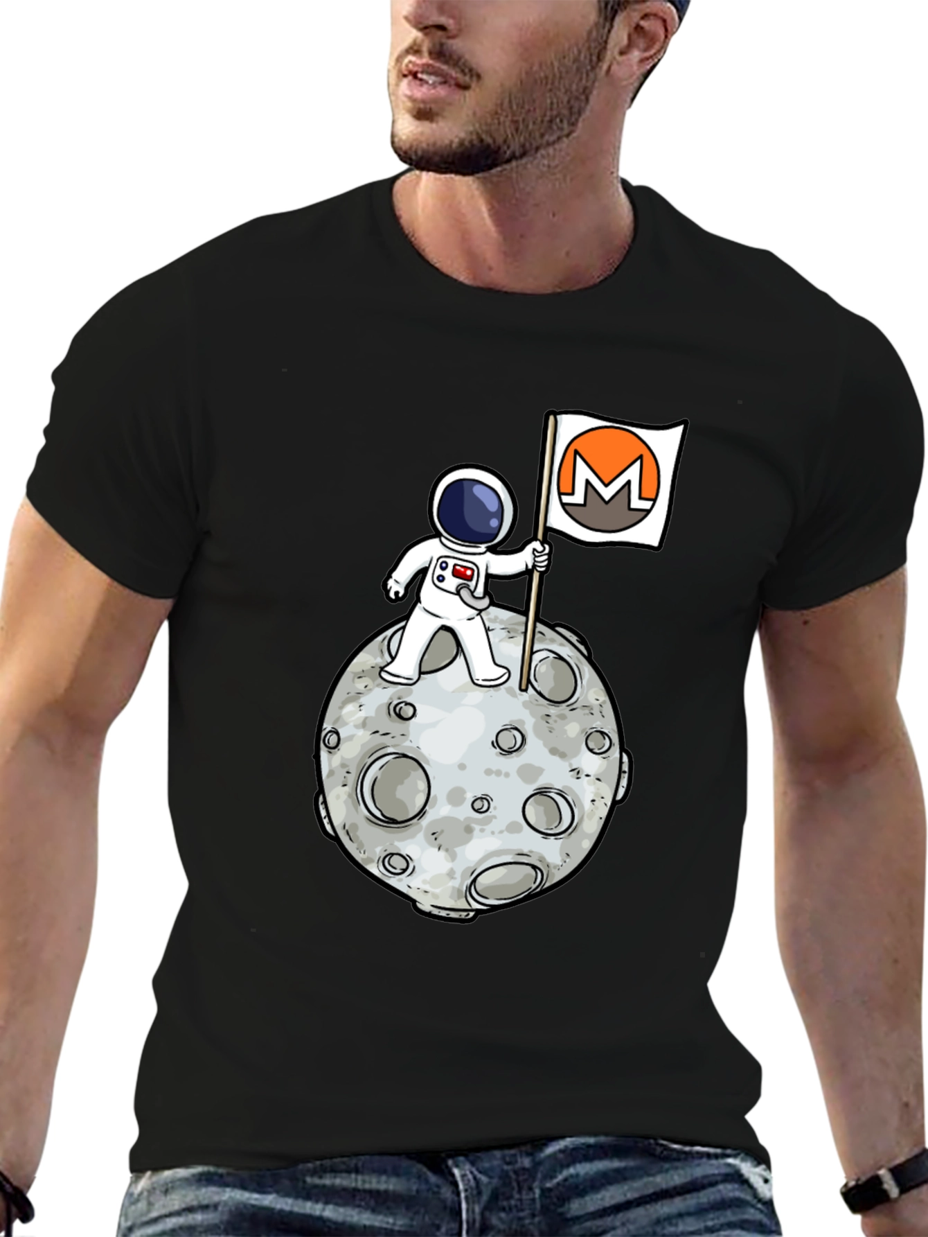 Monero Moon Landing T-Shirt - Crypto Astronaut