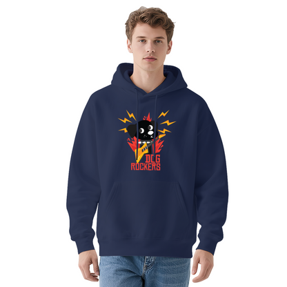 Trendy Hooded Sweatshirt - Rock & Roll Skull