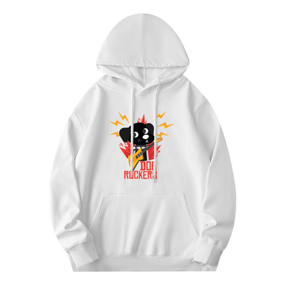 Trendy Hooded Sweatshirt - Rock & Roll Skull