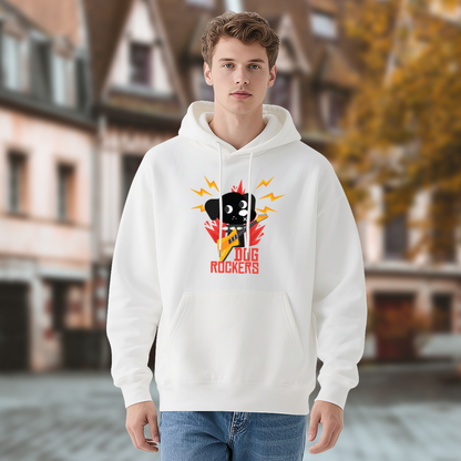 Trendy Hooded Sweatshirt - Rock & Roll Skull