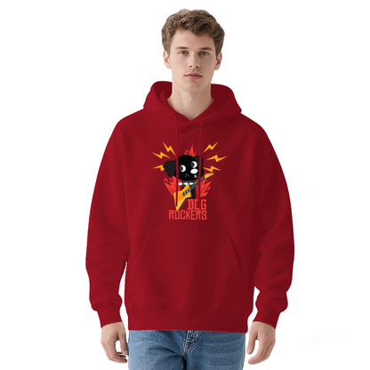 Trendy Hooded Sweatshirt - Rock & Roll Skull