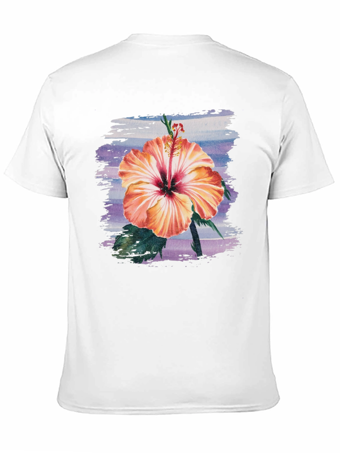 Hibiscus Flower Graphic Black T-Shirt