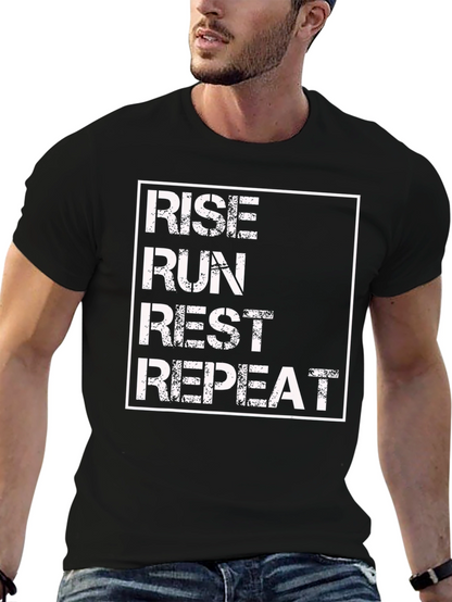 Rise Run Rest Repeat Graphic Tee