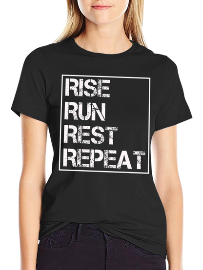 Rise Run Rest Repeat Graphic Tee