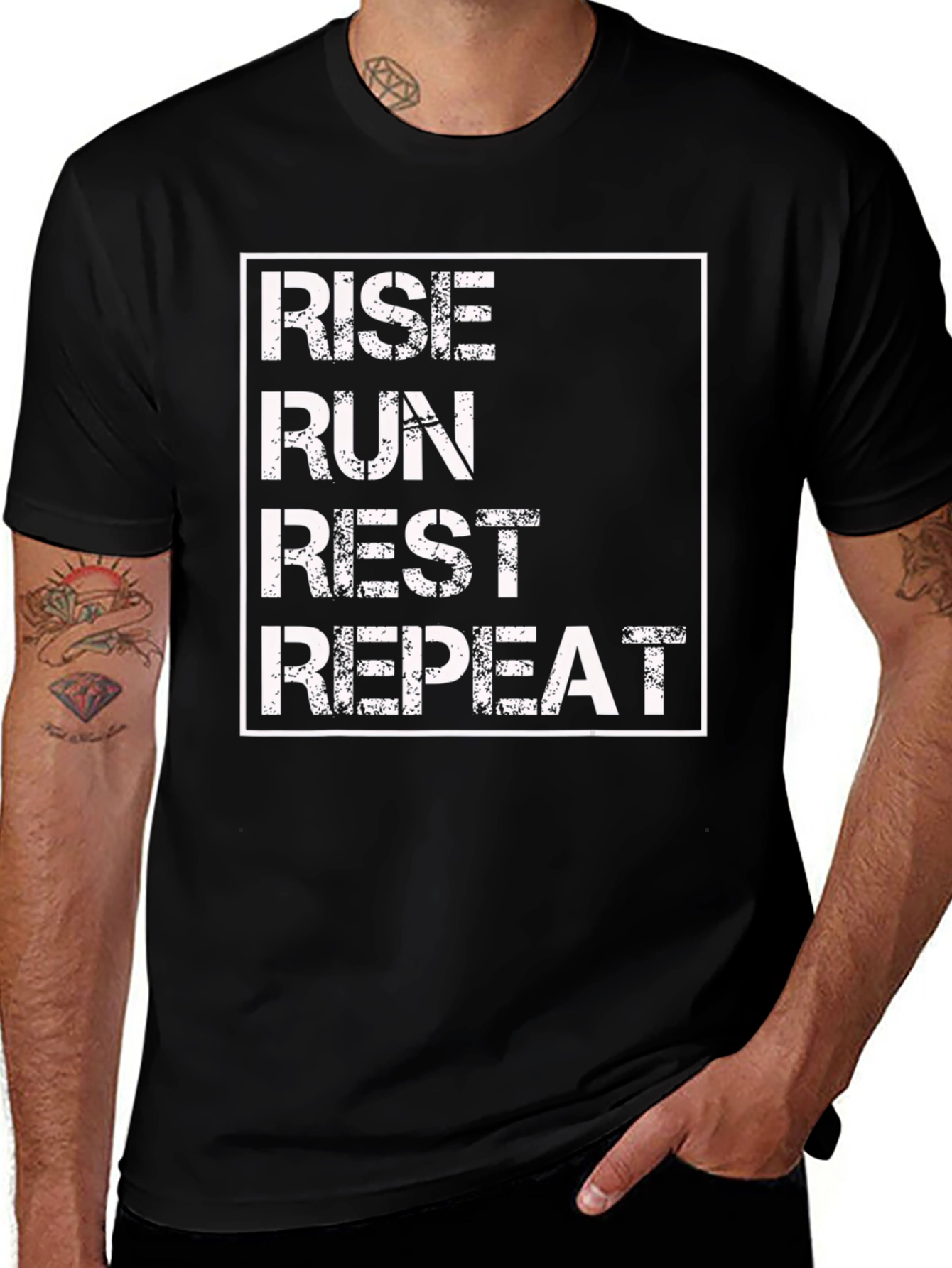 Rise Run Rest Repeat Graphic Tee