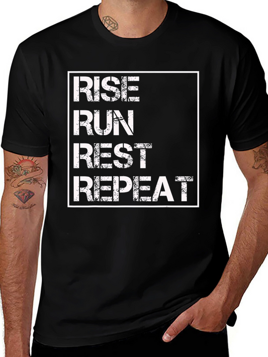 Rise Run Rest Repeat Graphic Tee