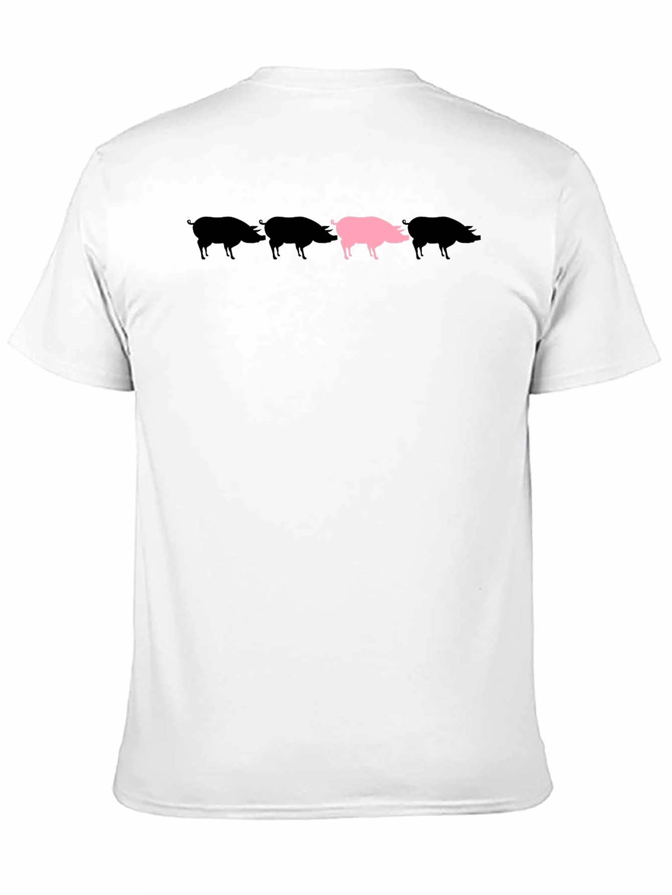 Stand Out Pig Graphic Tee - Black Cotton Shirt