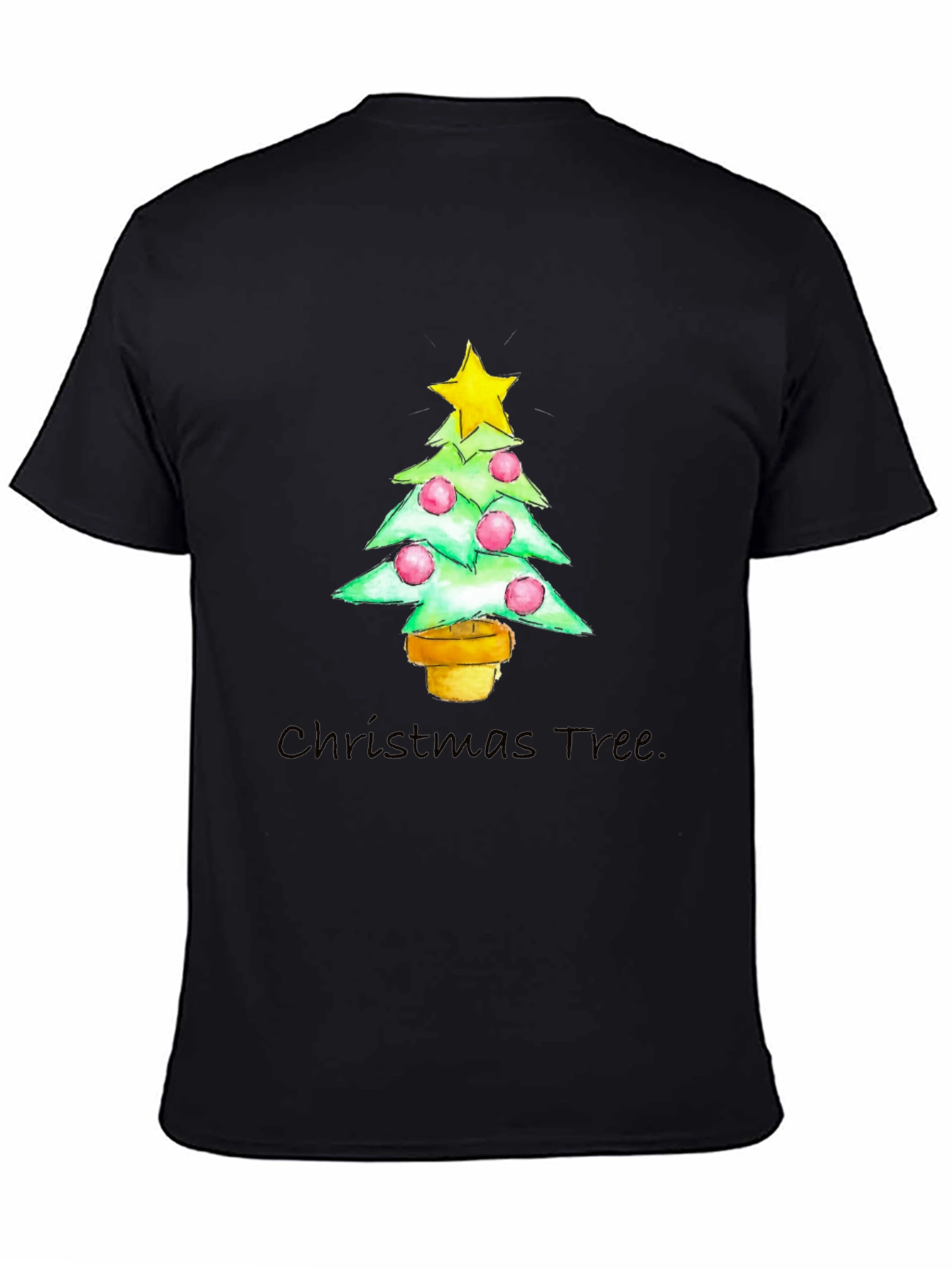 Festive Christmas Tree Graphic Tee - Holiday Apparel