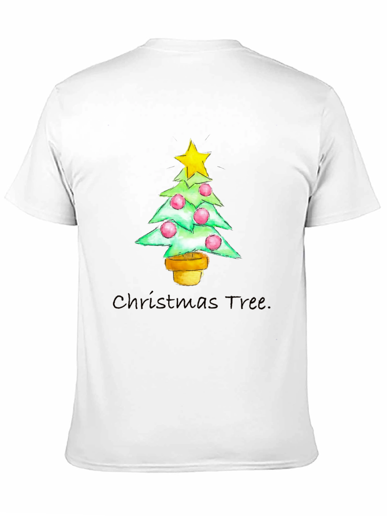 Festive Christmas Tree Graphic Tee - Holiday Apparel