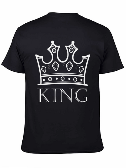 King Crown Graphic Tee - Black Cotton T-Shirt