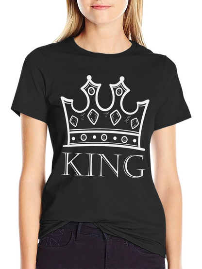 King Crown Graphic Tee - Black Cotton T-Shirt