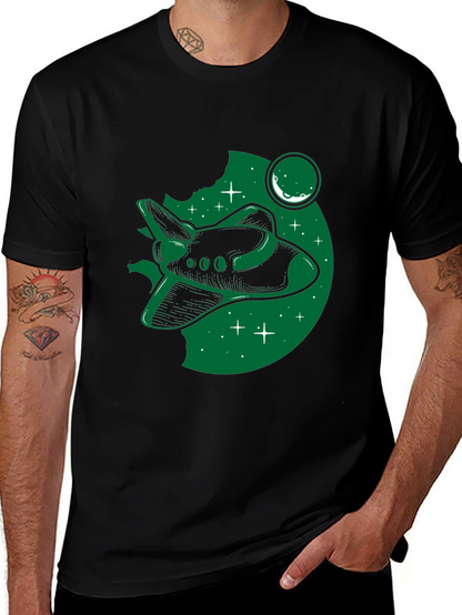Space Shuttle Graphic T-Shirt - Black
