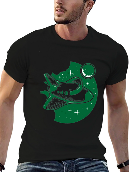 Space Shuttle Graphic T-Shirt - Black